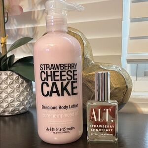 Hempz Strawberry Cheesecake Body Lotion & ATL Strawberry Shortcake